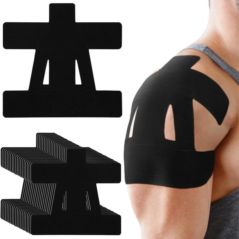 Precut Kinesiology Tape for Shoulder, 10 Pcs - Shouldersupport & Stability, Shoulder Pain Relief - Waterproof &Elastic, Breathable Hypoallergenic Latex-Free Tape, Blueelastic Bandage Rugby Taping Knee Patches Waterproofelastic Kinesiology
