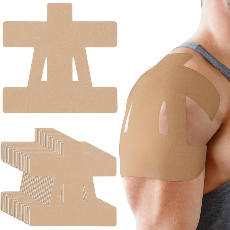 Precut Kinesiology Tape for Shoulder, 10 Pcs - Shouldersupport & Stability, Shoulder Pain Relief - Waterproof &Elastic, Breathable Hypoallergenic Latex-Free Tape, Blueelastic Bandage Rugby Taping Knee Patches Waterproofelastic Kinesiology
