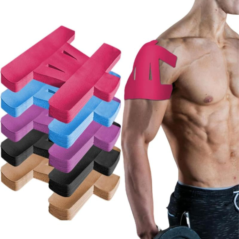 Precut Kinesiology Tape for Shoulder, 10 Pcs - Shouldersupport & Stability, Shoulder Pain Relief - Waterproof &Elastic, Breathable Hypoallergenic Latex-Free Tape, Blueelastic Bandage Rugby Taping Knee Patches Waterproofelastic Kinesiology