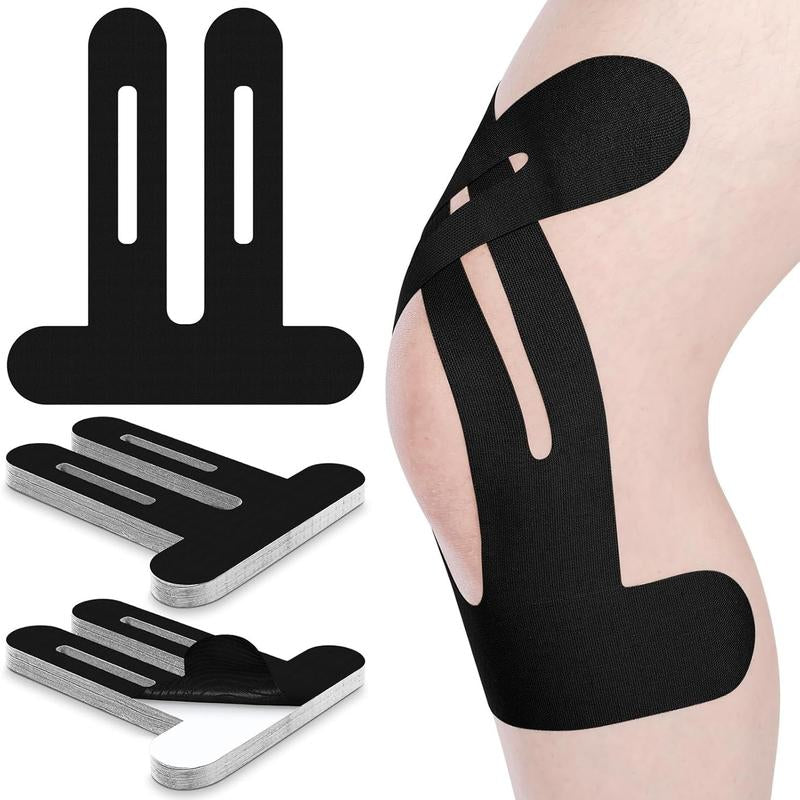 Precut Kinesiology Tape for Knees - 10 Pcs Waterproof & Elastic Kneesupport & Stability Tape, Breathable Hypoallergenic Latex-Free