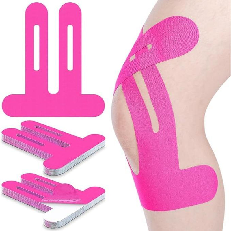Precut Kinesiology Tape for Knees - 10 Pcs Waterproof & Elastic Kneesupport & Stability Tape, Breathable Hypoallergenic Latex-Free