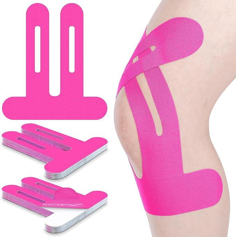 Precut Kinesiology Tape for Knees - 10 Pcs Waterproof & Elastic Kneesupport & Stability Tape, Breathable Hypoallergenic Latex-Free
