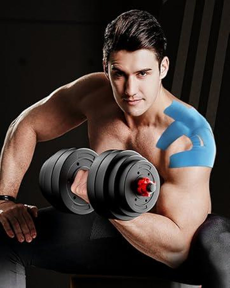 Precut Kinesiology Tape for Shoulder, 10 Pcs - Shouldersupport & Stability, Shoulder Pain Relief - Waterproof &Elastic, Breathable Hypoallergenic Latex-Free Tape, Blueelastic Bandage Rugby Taping Knee Patches Waterproofelastic Kinesiology